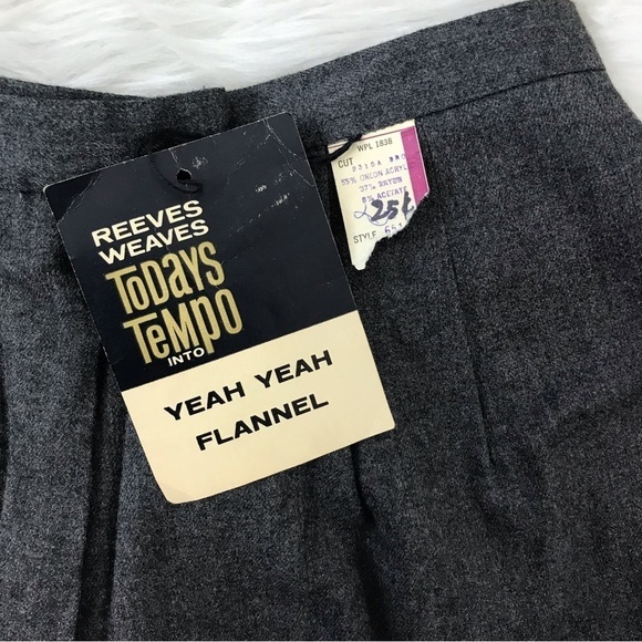 VINTAGE 60’s Gray High Waisted Bermuda Shorts 22 Waist - Picture 7 of 13